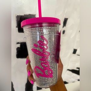 Barbie Silver Rhinestone Tumbler